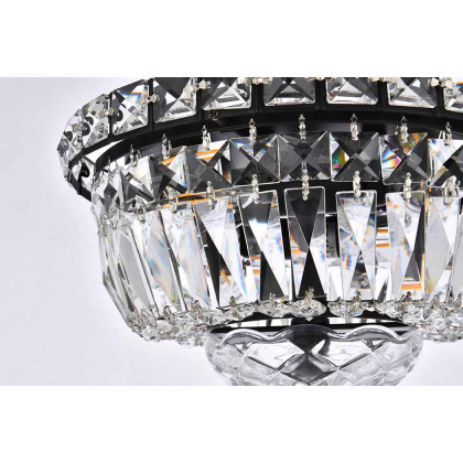 Elegant Flush Mount Light - Black, L 10" (V2528F10BK-RC)
