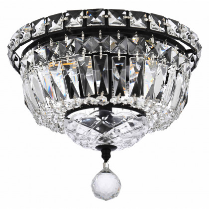 Elegant Flush Mount Light - Black, L 10" (V2528F10BK-RC)