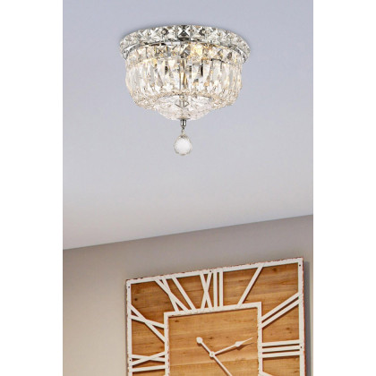 Elegant Flush Mount Light - Chrome, L 10" (V2528F10C-RC)