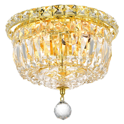 Elegant Flush Mount Light - Gold, L 10" (V2528F10G-RC)