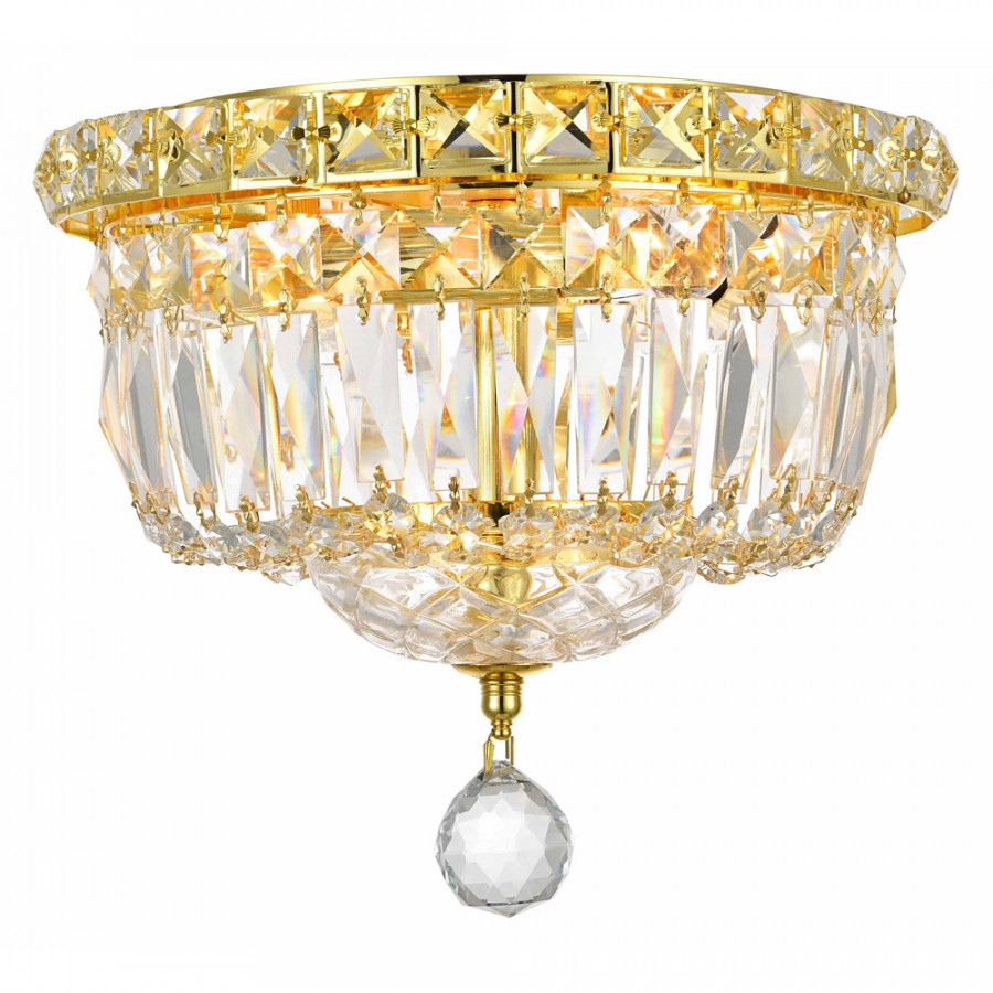 Elegant Flush Mount Light - Gold, L 10" (V2528F10G-RC)