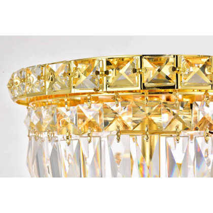 Elegant Flush Mount Light - Gold, L 10" (V2528F10G-RC)