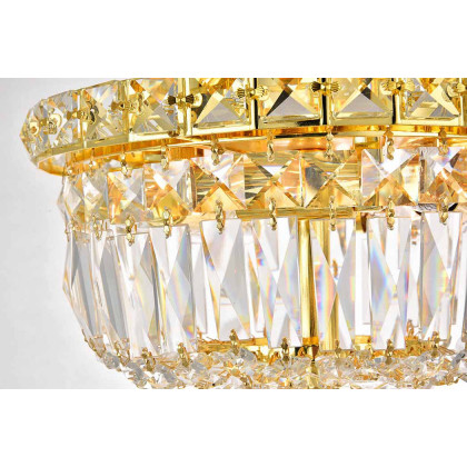 Elegant Flush Mount Light - Gold, L 10" (V2528F10G-RC)