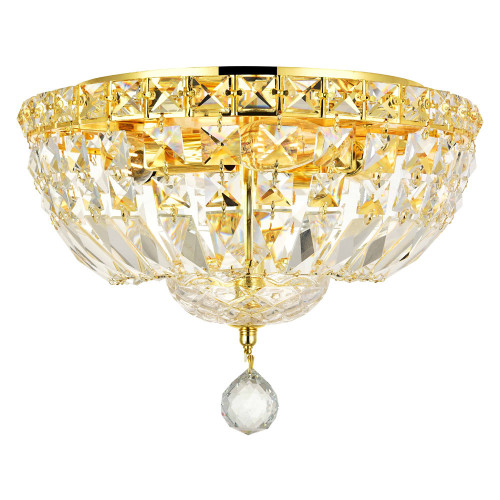 Elegant Flush Mount Light - Gold, L 12" (V2528F12G-RC)