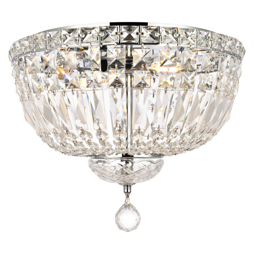 Elegant Flush Mount Light - Chrome, L 14" (V2528F14C-RC)