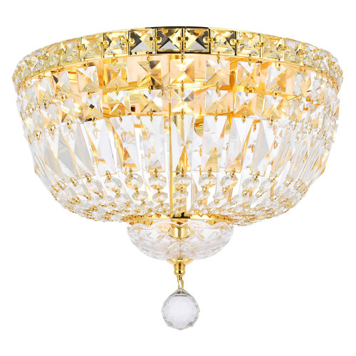Elegant Flush Mount Light - Gold, L 14" (V2528F14G-RC)