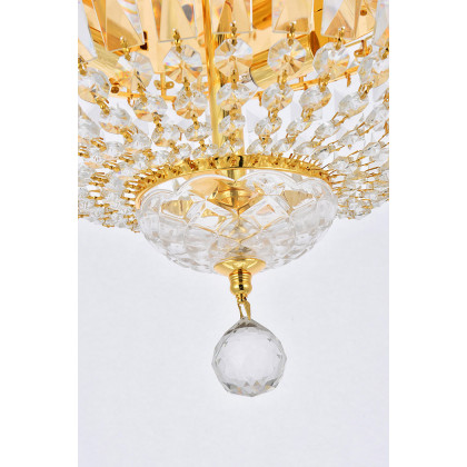 Elegant Flush Mount Light - Gold, L 14" (V2528F14G-RC)