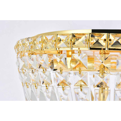 Elegant Flush Mount Light - Gold, L 14" (V2528F14G-RC)