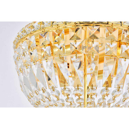 Elegant Flush Mount Light - Gold, L 14" (V2528F14G-RC)