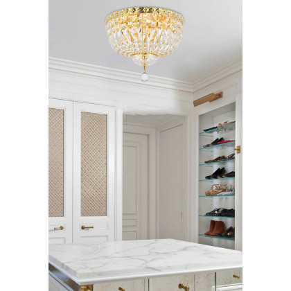 Elegant Flush Mount Light - Gold, L 14" (V2528F14G-RC)
