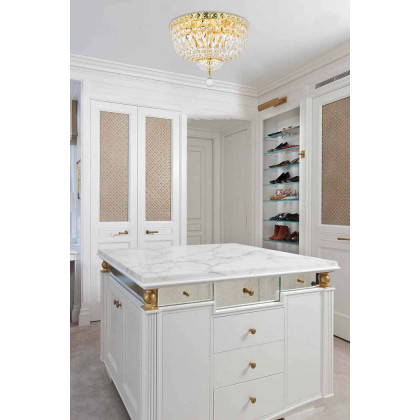 Elegant Flush Mount Light - Gold, L 14" (V2528F14G-RC)