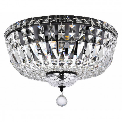 Elegant Flush Mount Light - Black, L 16" (V2528F16BK-RC)