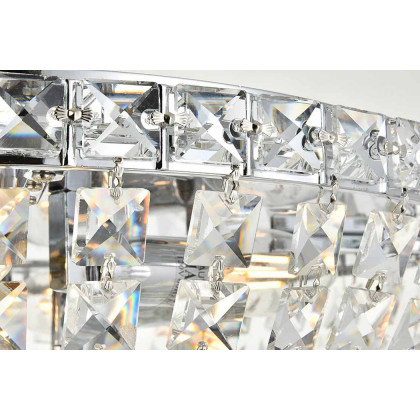 Elegant Flush Mount Light - Chrome, L 16" (V2528F16C-RC)