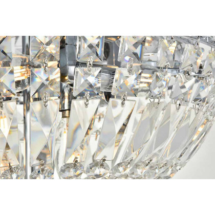 Elegant Flush Mount Light - Chrome, L 16" (V2528F16C-RC)