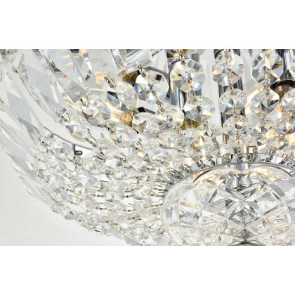 Elegant Flush Mount Light - Chrome, L 16" (V2528F16C-RC)