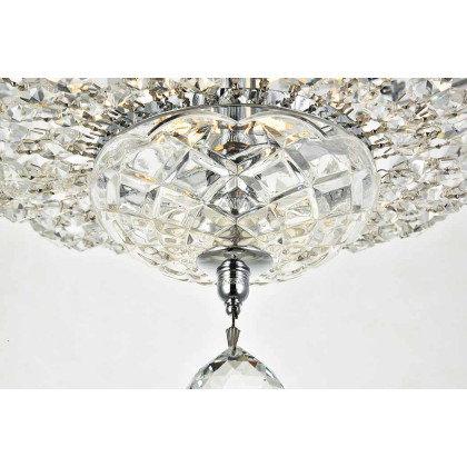 Elegant Flush Mount Light - Chrome, L 16" (V2528F16C-RC)