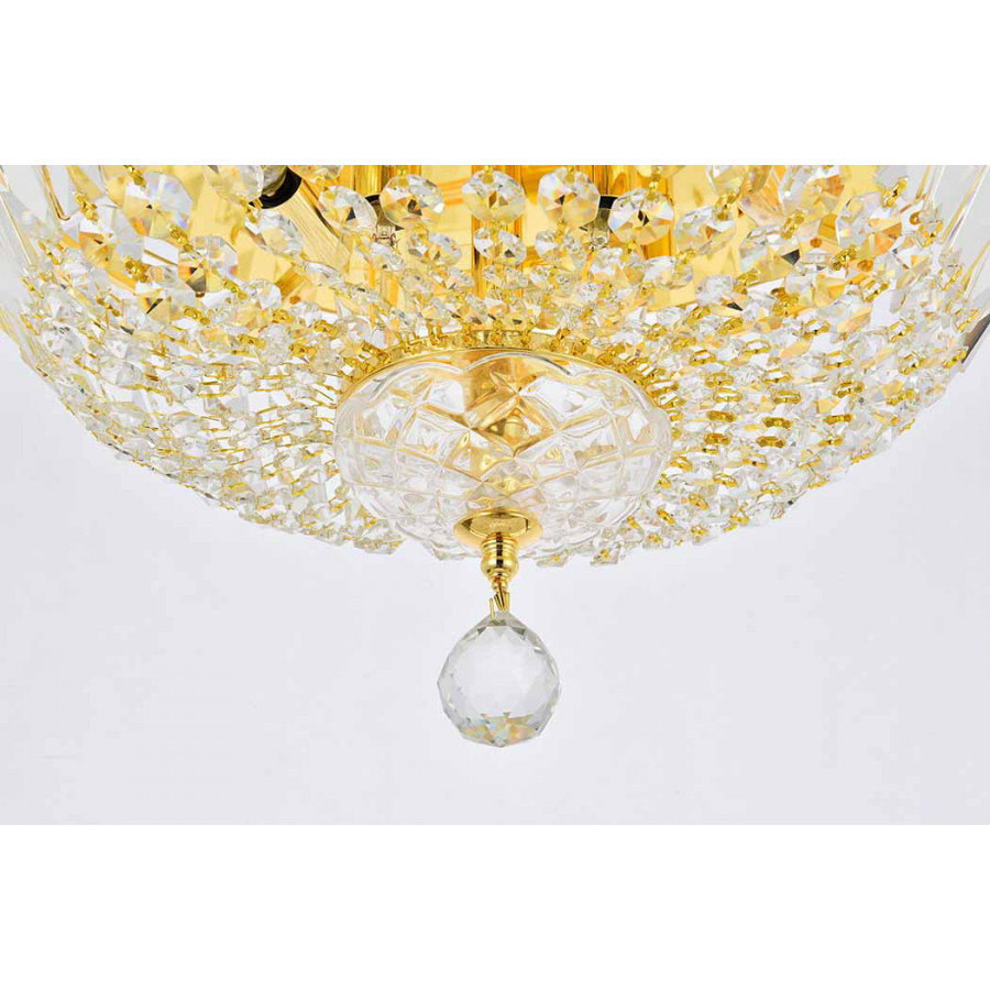 Elegant Flush Mount Light - Gold, L 16" (V2528F16G-RC)