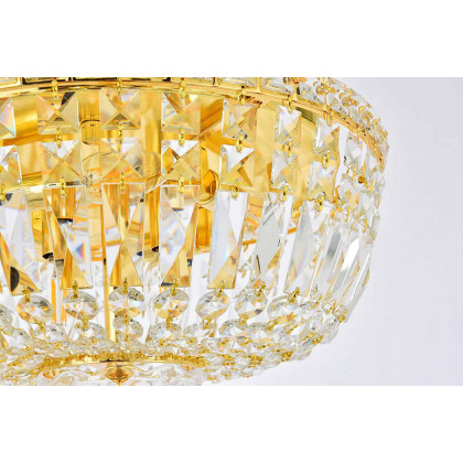 Elegant Flush Mount Light - Gold, L 16" (V2528F16G-RC)