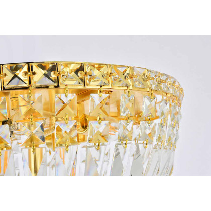 Elegant Flush Mount Light - Gold, L 16" (V2528F16G-RC)