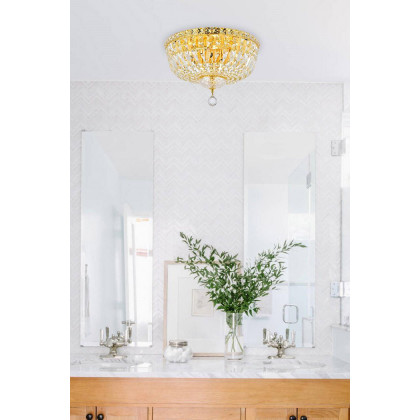 Elegant Flush Mount Light - Gold, L 16" (V2528F16G-RC)