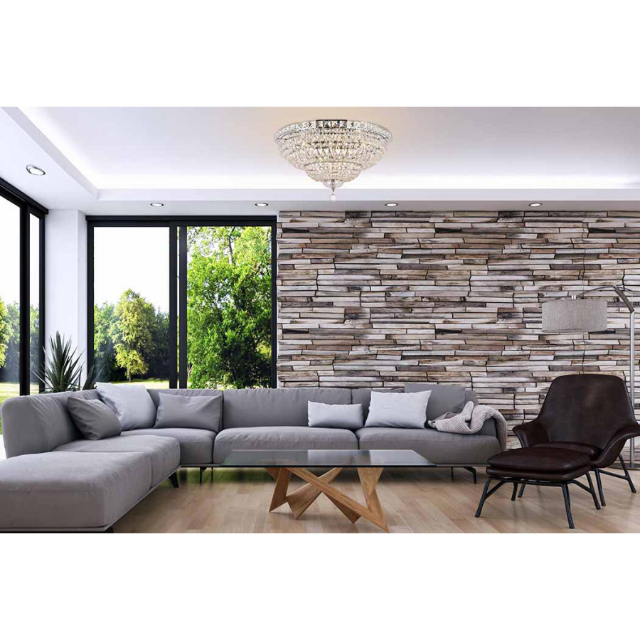 Elegant Flush Mount Light - Chrome, L 24" (V2528F24C-RC)