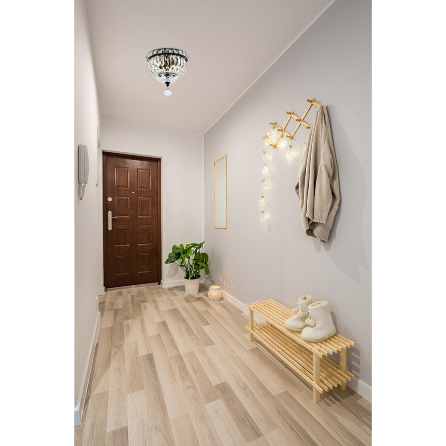 Elegant Flush Mount Light - Black, L 8" (V2528F8BK-RC)