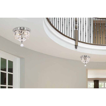 Elegant Flush Mount Light - Chrome, L 8" (V2528F8C-RC)