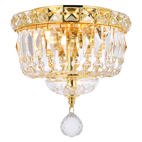Elegant Flush Mount Light - Gold/RC, L 8" (V2528F8G-RC)