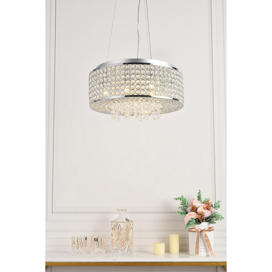 Elegant Pendant Light - Chrome, L 16" (V2914D16C-RC)