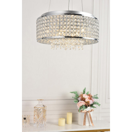 Elegant Pendant Light - Chrome, L 16" (V2914D16C-RC)