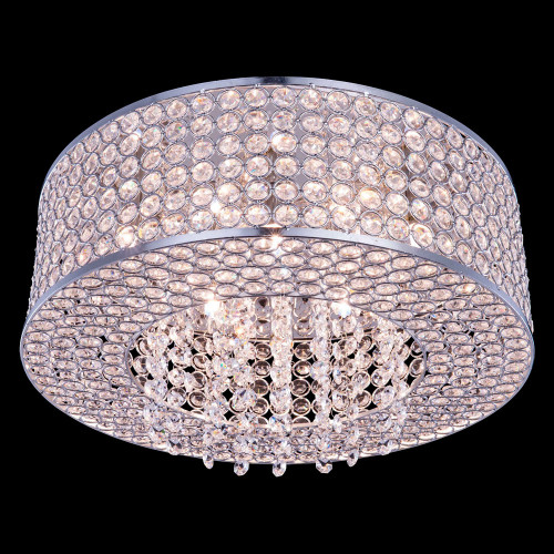 Elegant Flush Mount Light - Chrome, L 16" (V2914F16C-RC)