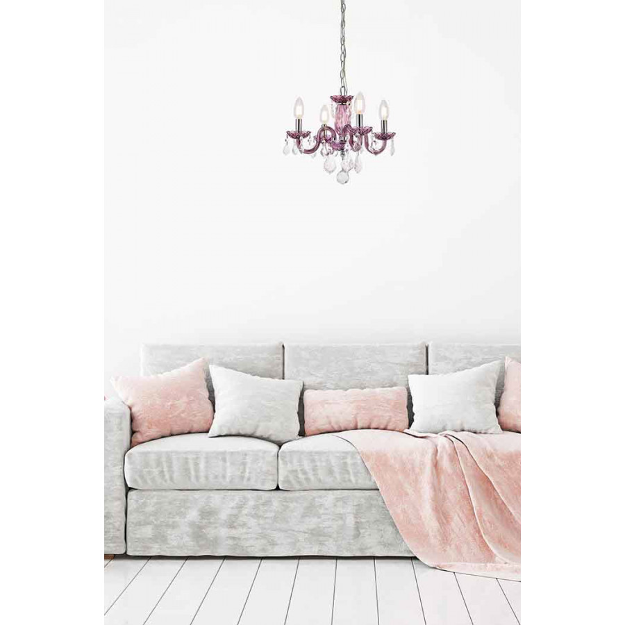 Elegant Pendant Light - Purple (V7804D15PE-RC)