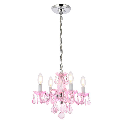 Elegant Pendant Light - Pink/Rosaline (V7804D15PK-RO-RC)