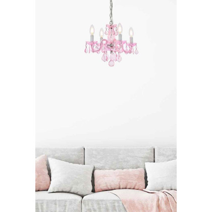 Elegant Pendant Light - Pink/Rosaline (V7804D15PK-RO-RC)