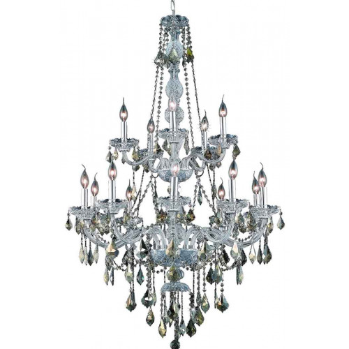 Elegant Chandelier - Chrome/Golden Teak (V7815G33C-GT-RC)