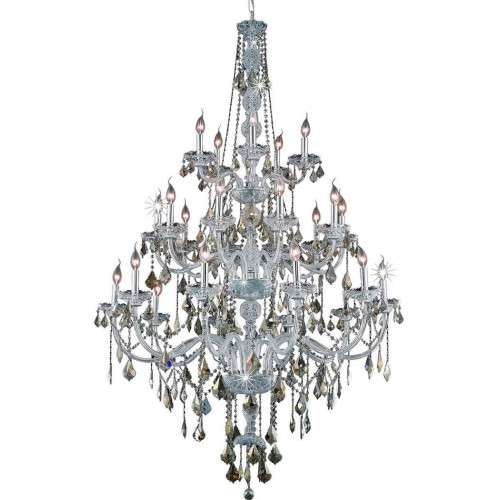 Elegant Chandelier - Chrome/Golden Teak (V7825G43C-GT-RC)