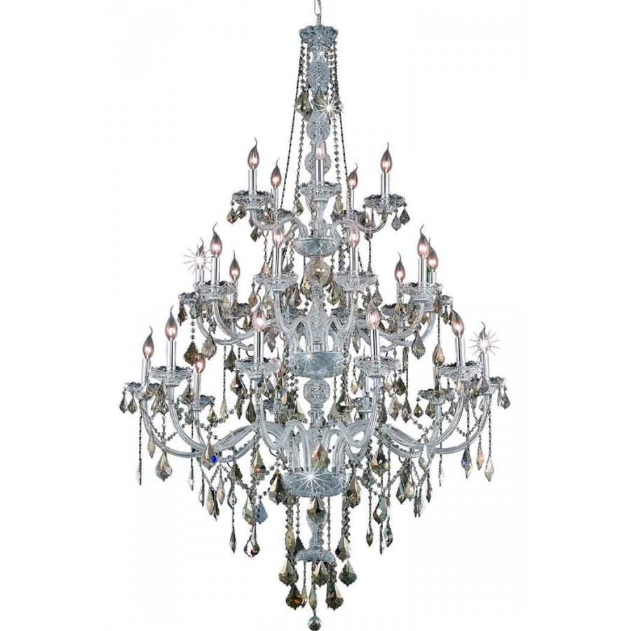 Elegant Chandelier - Chrome/Golden Teak (V7825G43C-GT-RC)
