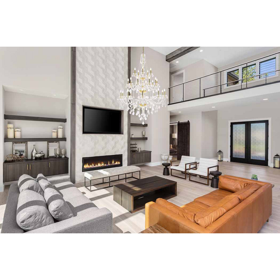 Elegant Chandelier - Gold/RC (V7825G43G-RC)