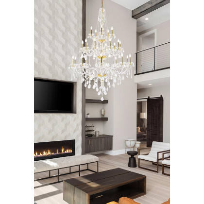 Elegant Chandelier - Gold/RC (V7825G43G-RC)