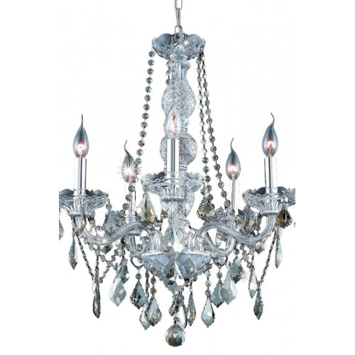 Elegant Chandelier - Chrome/Golden Teak, L 21" (V7855D21C-GT-RC)