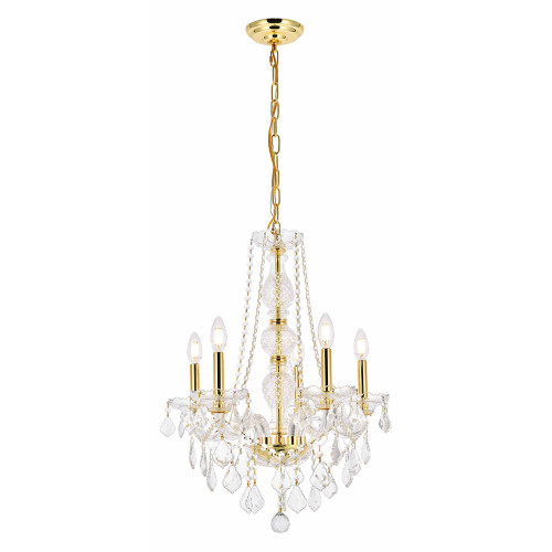 Elegant Chandelier - Gold, L 21" (V7855D21G-RC)