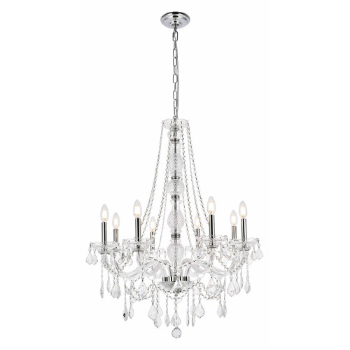 Elegant Chandelier - Chrome, L 28" (V7858D28C-RC)