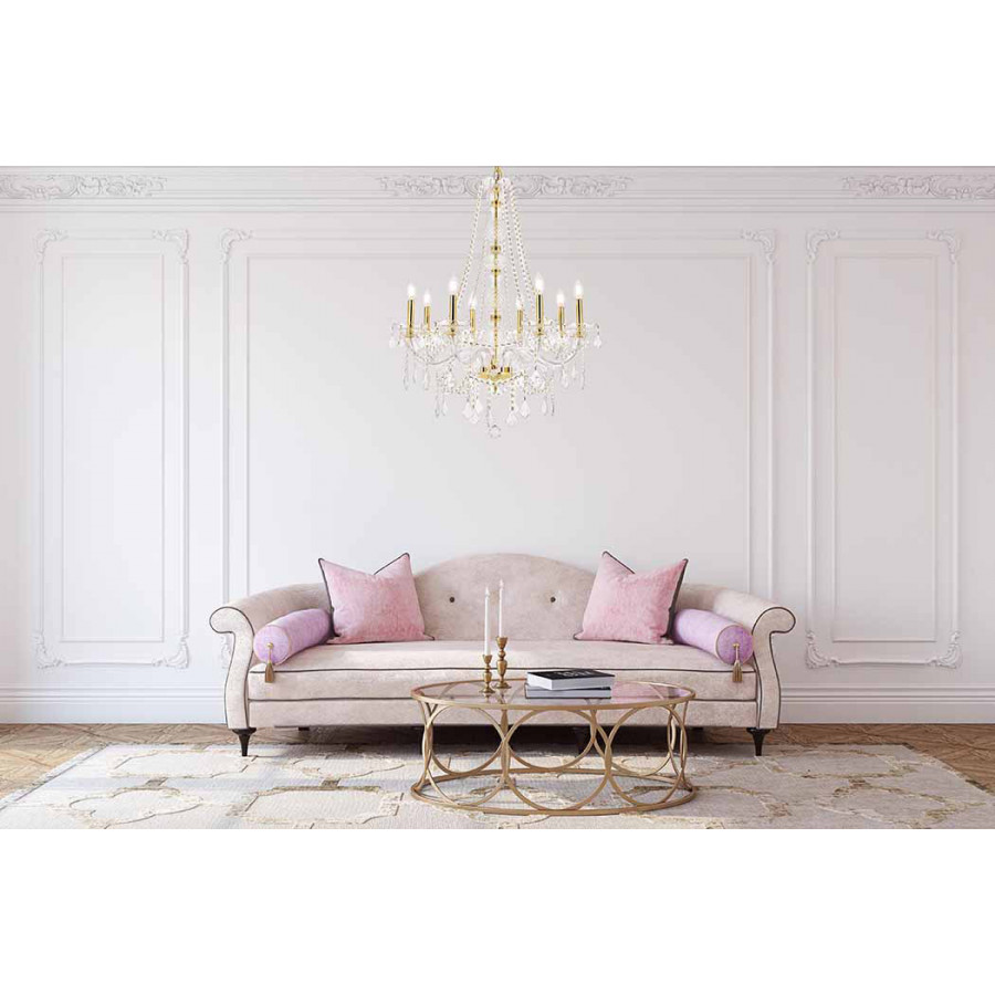 Elegant Chandelier - Gold, L 28" (V7858D28G-RC)