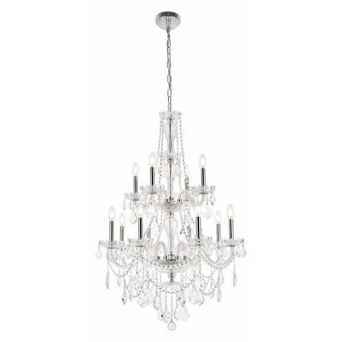 Elegant Chandelier - Chrome, L 28" (V7890D28C-RC)
