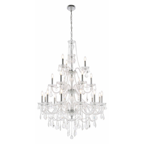 Elegant Chandelier - Chrome, L 38" (V7890G38C-RC)