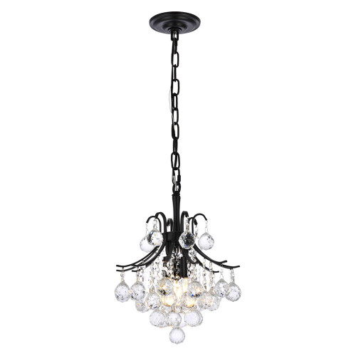 Elegant Pendant Light - Black, L 12" (V8000D12BK-RC)