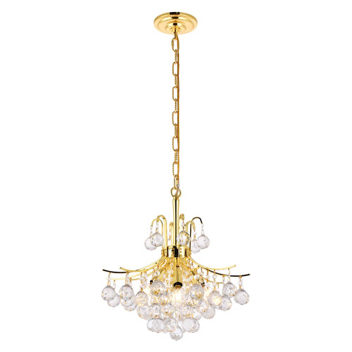 Elegant Pendant Light - Gold, L 16" (V8000D16G-RC)