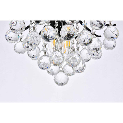 Elegant Flush Mount Light - Black, L 12" (V8000F12BK-RC)