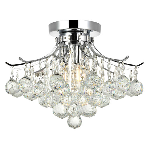 Elegant Flush Mount Light - Chrome, L 16" (V8000F16C-RC)