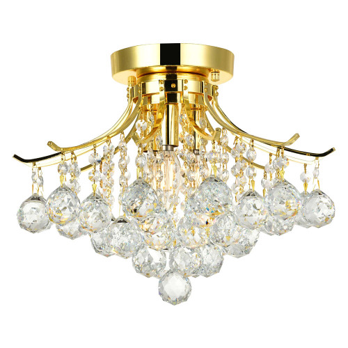 Elegant Flush Mount Light - Gold, L 16" (V8000F16G-RC)
